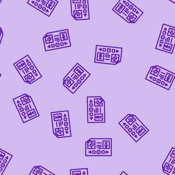 Prototyping game development line vector seamless pattern Stock Illustration