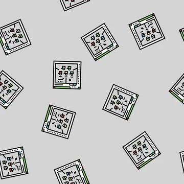 Prototyping game development vector seamless pattern Stock Illustration