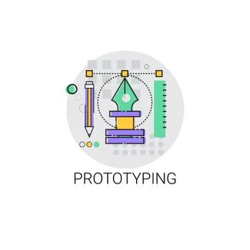 Prototyping Innovation Building Creation Icon Stock Illustration