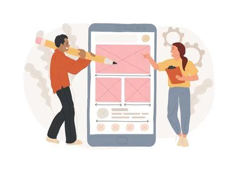 Prototyping isolated concept vector illustration. Ilustración de archivo