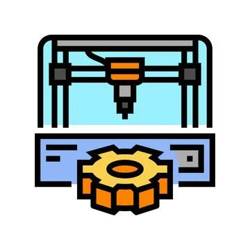 Prototyping manufacturing engineer color icon vector illustration Stock Illustration