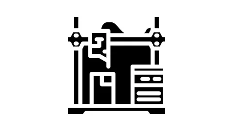 Prototyping manufacturing engineer glyph icon animation Stock Footage 326744482