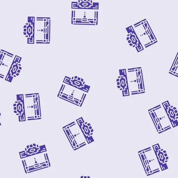 Prototyping manufacturing engineer glyph seamless pattern Stock Illustration