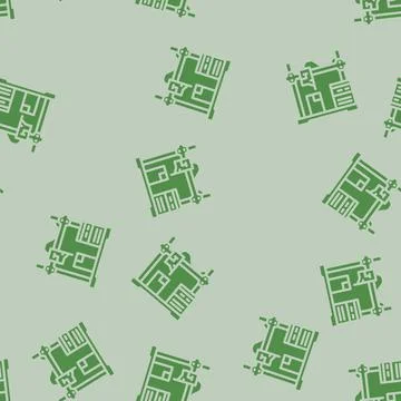 Prototyping manufacturing engineer glyph vector seamless pattern Stock Illustration