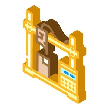 Prototyping manufacturing engineer isometric icon vector illustration Stock Illustration