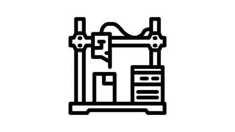 Prototyping manufacturing engineer line icon animation Stock Footage 326762478