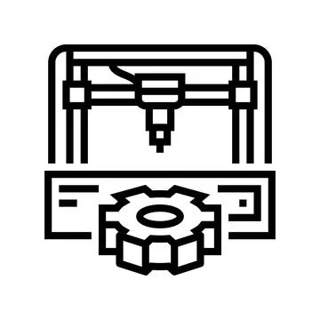 Prototyping manufacturing engineer line icon vector illustration Stock Illustration