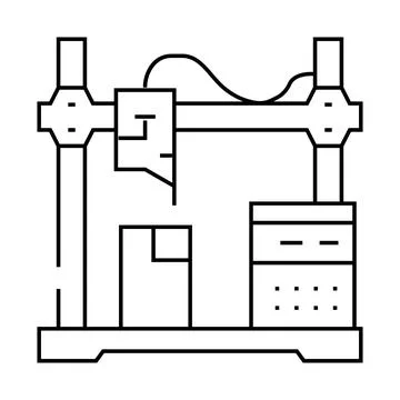 Prototyping manufacturing engineer line icon vector illustration Stock Illustration