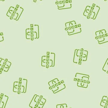 Prototyping phase analyst glyph vector seamless pattern Stock Illustration