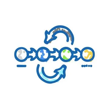 Prototyping phase analyst icon doodle illustration Stock Illustration