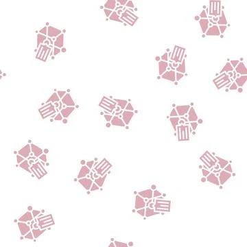 Prototyping for production glyph vector seamless pattern Stockillustratie
