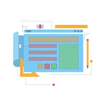 Prototyping web page イラスト素材