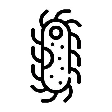 Protozoa malaria line icon vector isolated illustration Illustrazione stock