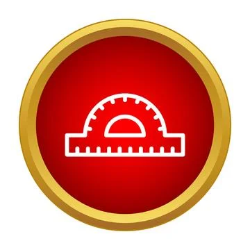 Protractor and ruler measuring tool icon concept Stock Illustration