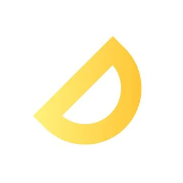 Protractor flat gradient two-color ui icon 스톡 일러스트