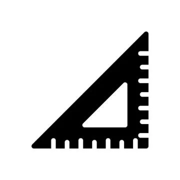 Protractor glyph flat icon イラスト素材