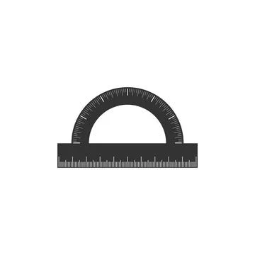 Protractor grid for measuring degrees icon isolated. Tilt angle meter. Measuring Stock Illustration