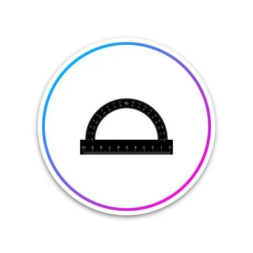 Protractor grid for measuring degrees icon isolated on white background. Tilt Stock Illustration