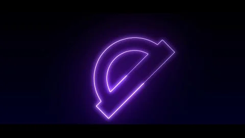 Protractor in highlight and glow effect mp4 video Stockillustratie