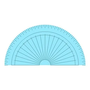 Protractor icon, cartoon style Illustrazione stock