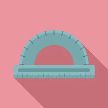 Protractor icon, flat style イラスト素材