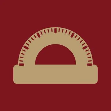 The protractor icon Stock Illustration