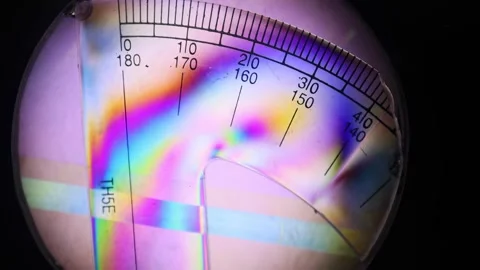 Protractor Light Patterns at Museum Video stock 309736008
