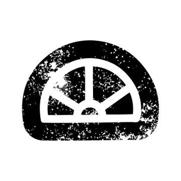 Protractor math equipment icon Stock Illustration