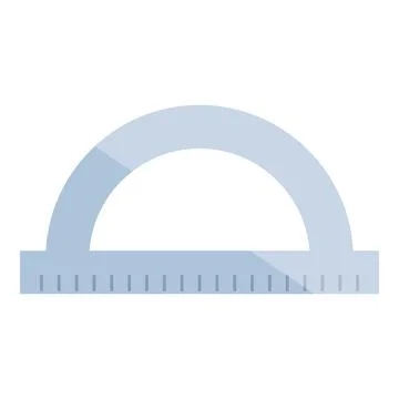Protractor measuring angles for precise drawings and designs Stock Illustration