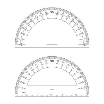 Protractor measuring tool vector illustration Illustrazione stock