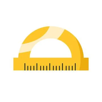 Protractor rule school supply Illustrazione stock