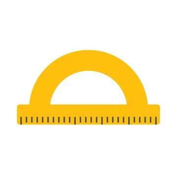 Protractor ruler. Stock Illustration