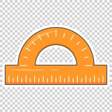 Protractor ruler Stock Illustration