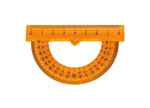 Protractor on white. Stock Photos
