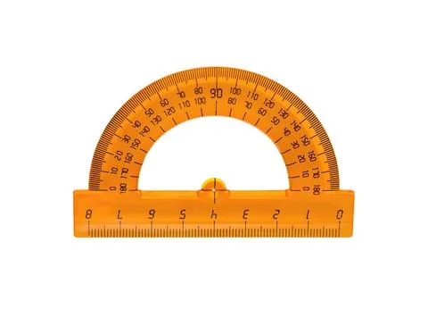 Protractor on white. Stock Photos