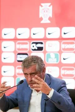 Protugal press conference, Lisbon, Portugal - 04 Oct 2018 Stock Photos