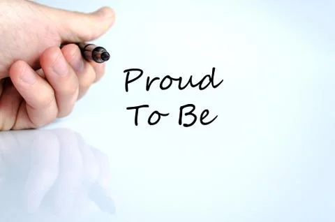 Proud to be text concept Stock Photos