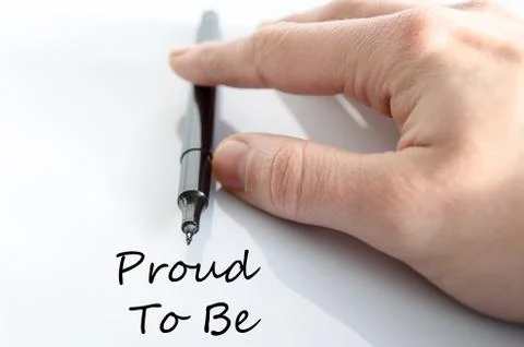 Proud to be text concept Stock Photos