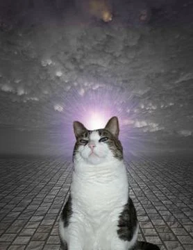 Proud cat Illustrazione stock