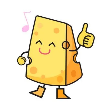 Proud cheese character Stock Illustration