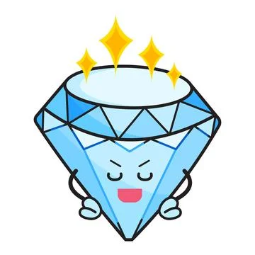 Proud diamond character Stock Illustration