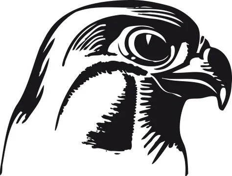 Proud hawk, Retro Vector Illustration Stock Illustration