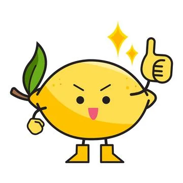 Proud lemon fruit mascot Ilustración de archivo