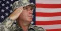 Proud Portrait Soldier Fighter Expression Salute USA Windy Flag Military Uniform 4k or 4k+ Resolution