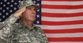 Proud Portrait Soldier Fighter Expression Salute USA Windy Flag Military Uniform 4k or 4k+ Resolution
