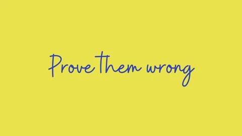 Prove them wrong. Inspirational Quote video with Animated text bounce Stock-Footage 220518233