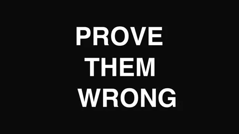 Prove Them Wrong Motivational Text Animation Stock Footage 334802939