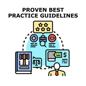 Proven best practice guidelines for business development Stock Illustration