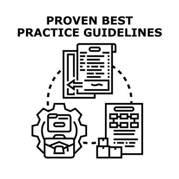 Proven best practice guidelines for business development cycle Stock Illustration