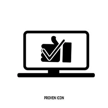 Proven icon vector Stock Illustration